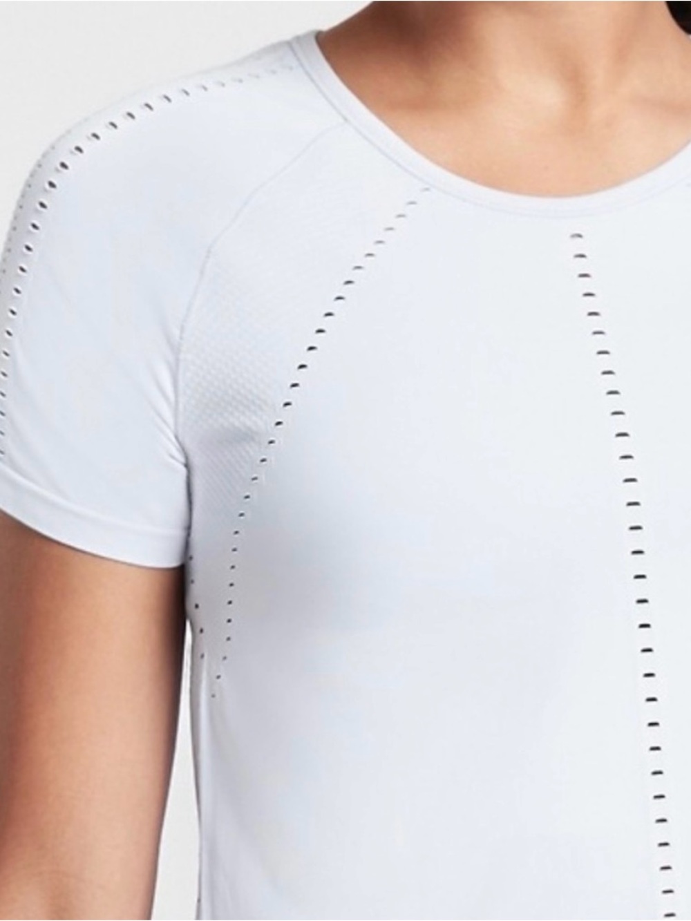 Athleta Foothill Seamless White Short-Sleeve Performance Tee XS